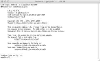 Lancer Gnuplot sous Mac OS X