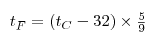 conversion celsius fahrenheit