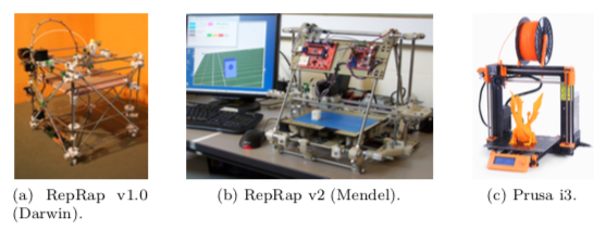 Plusieurs imprimantes issues du projet RepRap