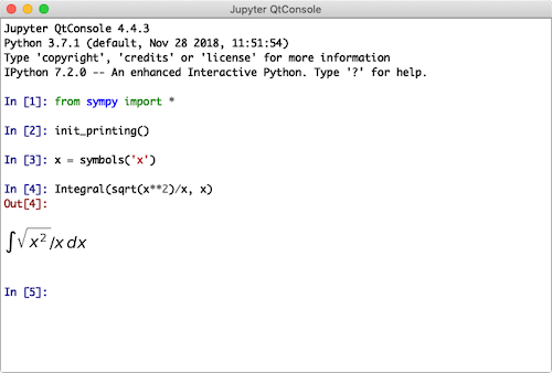 Affichage LaTeX avec IPython dans une console QT