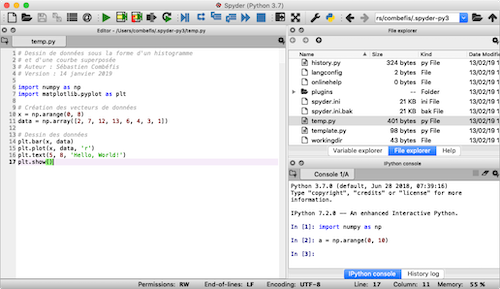 Spyder IDE screenshot