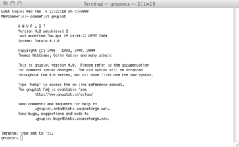 Lancer Gnuplot sous Mac OS X