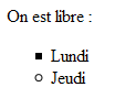 L'élément li