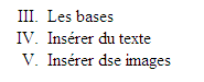 L'élément ol