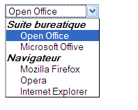L'lment optgroup