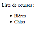 L'élément ul