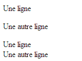 Nouveau paragraphe ou saut de ligne