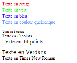 Changer la police de caractre utilise pour du texte