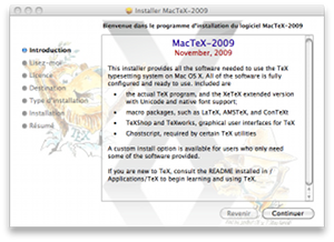 Installation de MacTeX sous Mac OS X (1)