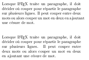 Exemple des commandes \sloppy et \fussy